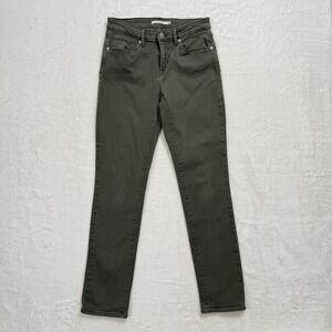 Levi's Jeans Womens 28 Olive Green Mid Rise Skinny Stretch Denim Pants